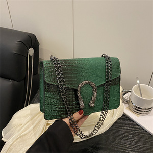 Simple Geometric Chain Small Square PU Women Crossbody <b>Bag</b> - Product Image 3