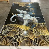 Panneau mural décoratif intérieur en PVC effet marbre, 10x4 pieds, épaisseur 3mm, recyclable, imperméable, résistant aux UV, pour la peinture artistique