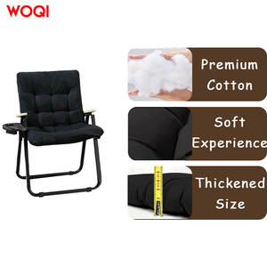 เก้าอี้พับแคมป์ปิ้ง WOQI โครงเหล็กสีดำ พร้อมที่วางแขน เบาะถอดได้ เก้าอี้สำหรับสวนกลางแจ้ง - Product Image 3