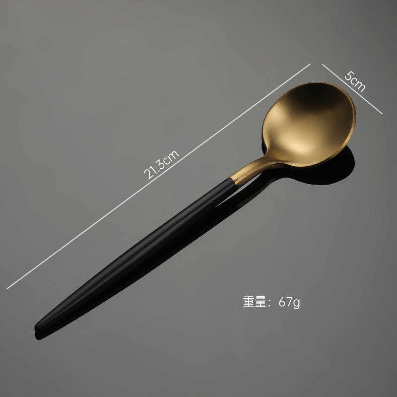 black dinner spoon