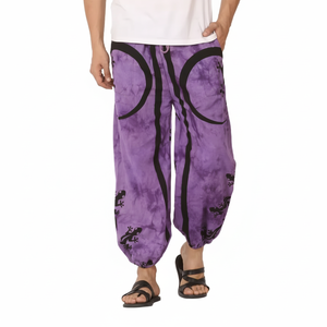 Pantalon de détente pour homme en coton 100% premium, uni, coupe droite, respirant, écologique, vêtements de nuit décontractés - Product Image 1