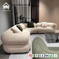 Ensemble de canapés modulaires incurvés sur mesure, design personnalisé, mobilier de salon complet, personnalisation de la maison entière, solution tout-en-un pour villa et appartement
