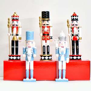 Figura Decorativa de Soldado Cascanueces de Madera de 12 Pulgadas, Pintada a Mano, para Decoración Navideña, Regalos y Adornos para el Hogar - Product Image 1