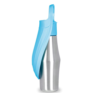 Nouvel ensemble de bouteilles et gamelles de voyage portables en acier inoxydable isothermes pour chiens et chats, idéal pour les promenades - Product Image 6