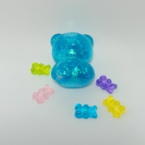 CHENXI 2025 Nuevo Juguete de Peluche de Oso de Goma con Bolas de Azúcar de 4 Colores, Estilo Japonés y Coreano, con Paquete de PVC y Colgante de Oso - Product Image 6