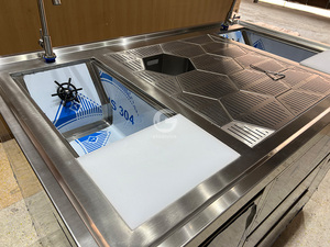 Estación de Bar para Cócteles de Acero Inoxidable a Precio Económico con Servicio de Personalización, Estación Móvil para Café y Cócteles para Exteriores - Product Image 5
