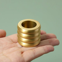 Bougeoir rond créatif BECORA en laiton massif, style gâteau multi-niveaux, doré, pour décoration de maison, mariage, centre de table