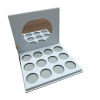 Palette d'ombres à paupières en carton recyclable hautement pigmentée, fermeture magnétique, finition brillante/mate, gaufrage UV, cosmétiques personnalisés