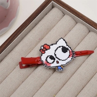 YAOYUCute Pince à cheveux en cristal style pixel pour fille, pour mèches rebelles, style célébrité internet, polyvalente, pour franges latérales, mignonne