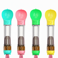Bouteille d'eau portable 3-en-1 pour chien de 500 ml, avec distributeur de nourriture, en PP de qualité alimentaire, pour petits chiens, idéale pour les voyages et les sorties.