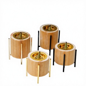 Quemador de Incienso Cilíndrico de Madera de Acacia, Estilo Minimalista, Venta Directa de Fábrica, Bakhoor Árabe, Aromaterapia Curativa para Todas las Estaciones - Product Image 3