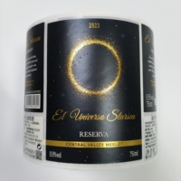 Logo personnalisé étiquette de vin rouge auto-adhésif feuille d'or UV artisanat matériau étanche avec autocollant adhésif permanent