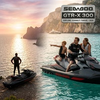Nouveau Jet Ski BRP GTR-X 300 2026, 300 CV, 4 temps, avec système audio, 3 places, vitesse maximale 108 km/h, matériau Polytec