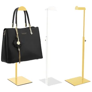 High Quality Stainless Steel Silver Gold Metal Display Stand Handbag Bag Tie Scarf Display Racks