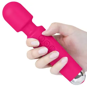 Sıcak silikon USB güçlü el AV sihirli değnek erkekler kadınlar vibratör kablosuz vücut masajı