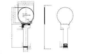 Pantalla de módulo TFT LCD Pantalla circular IPS de 2,1 pulgadas 480x480 Ronda MIPI 2Lan para reloj inteligente Pantalla táctil opcional - Product Image 2