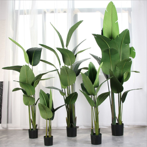<span class=keywords><strong>Faux</strong></span> bonsaï plantes tropicales <span class=keywords><strong>bananier</strong></span> banane feuille pour la décoration de bureau - Product Image 2