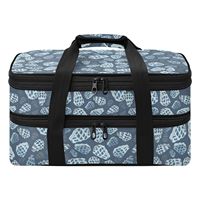 Grand sac de transport Hawaïen isotherme double couche 24L, extensible, design personnalisé, motif hébreu, forme coquille, avec poignée, pour l'été Aloha