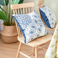 Housse de coussin décorative en coton polyester tissé, douce, brodée, style vintage, pour la maison, le bureau, l'hôtel, l'hôpital