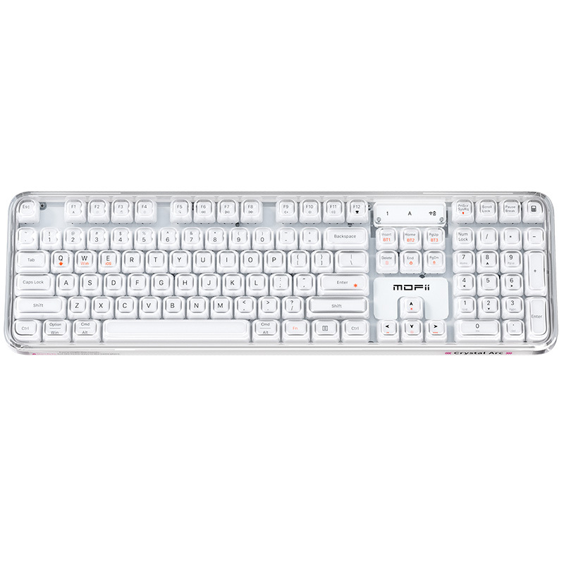 <strong>2026</strong> New 2.4G Wireless Wired Tri-mode Rechargeable <strong>Keyboard</strong> with RGB Backlight & Transparent Double Injection Keycaps