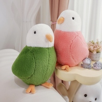 Peluche de perroquet ronde mignonne, douce et moelleuse, colorée, pour enfants, décoration de canapé et chambre, cadeau