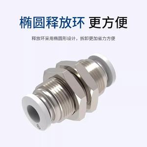 Connecteur droit PM4 personnalisé, raccord rapide pour tuyau pneumatique, insertion rapide de la plaque, filetage externe en cuivre - Product Image 1