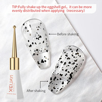 XEIJAYI Gel UV de style japonais effet coquille d'œuf et texture tachetée blanche pour la photothérapie en salon de manucure