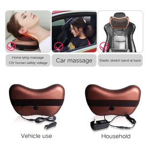 2024 Venta caliente masajeador de hombros y cuello almohada de masaje portátil calefacción Shiatsu Oficina hogar coche viaje masajeador con calor - Product Image 2