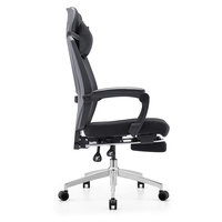 Vente en gros siège de bureau inclinable ergonomique à hauteur réglable en maille respirante avec support lombaire repose-pieds