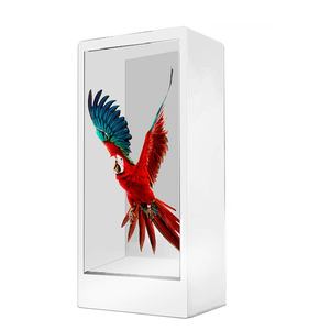 Nhà máy trực tiếp 65inch freestanding Android tương tác 3D trong suốt <span class=keywords><strong>LCD</strong></span> Showcase Màn hình hiển thị cho thang máy sử dụng - Product Image 1