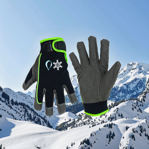 Vente directe Gants de ski en cuir auto-chauffants pour femmes avec écran tactile pour les sports d'hiver et le travail à moto - Product Image 1