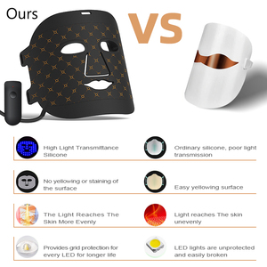 Mascarilla <span class=keywords><strong>Facial</strong></span> <span class=keywords><strong>LED</strong></span> de 7 Colores con Terapia de Luz, Dispositivo de Belleza Eléctrico a Prueba de Agua con Mango de Cobre y Goma - Product Image 5