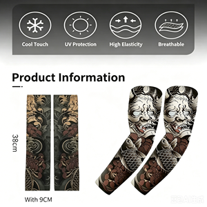 Maniche per Tatuaggi con Protezione UV, in Poliestere Elasticizzato Rinfrescante, per Ciclismo, Corsa, Pesca, Guida e Sport all'Aperto - Product Image 6