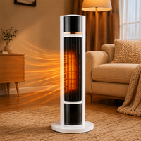 Chauffage d'appoint PTC télécommandé avec humidificateur intégré, sans air chaud sec, oscillant, pour salon, idéal pour l'hiver