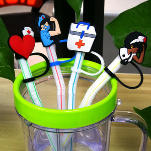 Harry personalizado silicona paja Topper cubierta lindo PVC conjunto accesorio para vasos al por mayor muestra gratis - Product Image 2