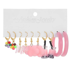 <span class=keywords><strong>Pendientes</strong></span> de Resina Multicolor para Mujer, Estilo Variado, Lindos <span class=keywords><strong>Pendientes</strong></span> Colgantes de Dibujos Animados, Joyería Hecha en China, Regalos - Product Image 3