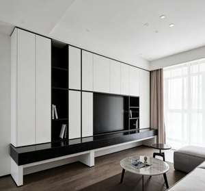 Meuble <span class=keywords><strong>TV</strong></span> moderne pliable avec cheminée, style minimaliste de ferme, unité murale, meuble <span class=keywords><strong>TV</strong></span>, décoration de salon, table console - Product Image 4