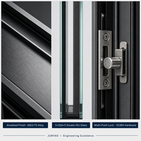 Fenêtre pliante résidentielle pour balcon, en aluminium à rupture de pont thermique 5+20A+5, faible émissivité, insonorisée, résistante aux ouragans, CE NFRC pour la maison