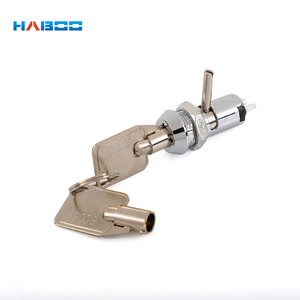 HABOO Interruptor de Bloqueo de Llave de Metal de Encendido/Apagado de 12mm Interruptor de Llave de 2 Terminales Interruptor de Llave de Enganche Mantenido HB012 - Product Image 6