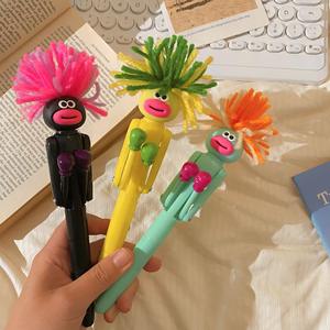 Boks şekli ile eğlenceli nötr kalem 3 renk seçimi ofis öğrenci hediyeler için 1.0mm siyah mürekkep plastikten yapılmış - Product Image 1