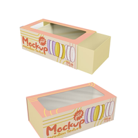 Emballage en carton pliable biodégradable personnalisé en gros pour gâteaux, biscuits, cookies, beignets avec logo