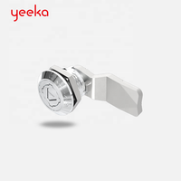 Serrure à quart de tour de sécurité en alliage de zinc Yeeka 1448, la plus vendue, avec loquet de panneau finition chrome brillant pour armoires industrielles