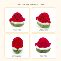 KIVA Handgemaakt Gehaakt Polyester Watermeloenplak Pluche Speelgoed Zomerfruit Knuffeldier