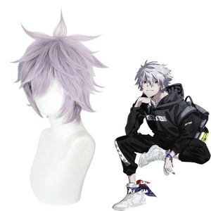 วิกผมคอสเพลย์อนิเมะ <span class=keywords><strong>Kaworu</strong></span> <span class=keywords><strong>Nagisa</strong></span> สีม่วงเทา ยาว 30 ซม. วัสดุ EVA ทนความร้อน ขายส่ง - Product Image 3