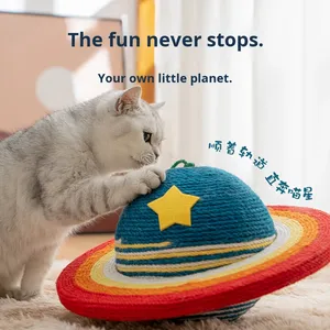 Nouveau matériau de jute de boule de grattoir de chat de conception de terre errante, jouet de chat d'intérieur résistant aux rayures et durable - Product Image 2