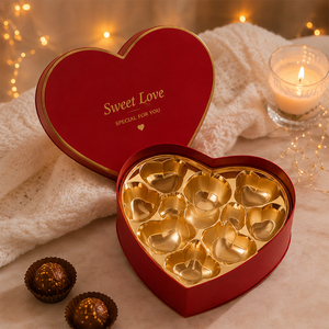 <span class=keywords><strong>Caja</strong></span> <span class=keywords><strong>de</strong></span> Embalaje <span class=keywords><strong>de</strong></span> Chocolate <span class=keywords><strong>en</strong></span> <span class=keywords><strong>Forma</strong></span> <span class=keywords><strong>de</strong></span> <span class=keywords><strong>Corazón</strong></span> Vacía, Chocolate, Trufas <span class=keywords><strong>de</strong></span> Chocolate - Product Image 3