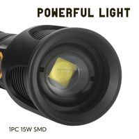 Lampe torche LED rechargeable super lumineuse 1300 lumens en alliage d'aluminium étanche avec zoom télescopique SOS pour le camping en plein air