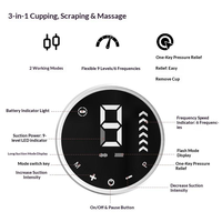 Appareil de ventouses électriques pour le visage, Gadget de beauté à vide, Outil de Gua Sha pour affiner le visage, Kit de ventouses portable pour la maison