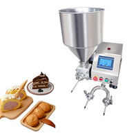 Machine à crème pâtissière semi-automatique à double bec à prix d'usine machine à remplir croissants choux choux gâteaux à vendre