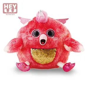 Heywin Custom OEM service education Plush toys accessory Fabric Stuffed animals color monster with music & record (M-C054)